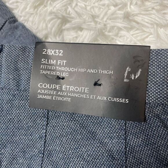 RW&Co Dress Pants Slim Fit 28x32 Blue Cotton Stretch NEW with Tag - Picture 5 of 11